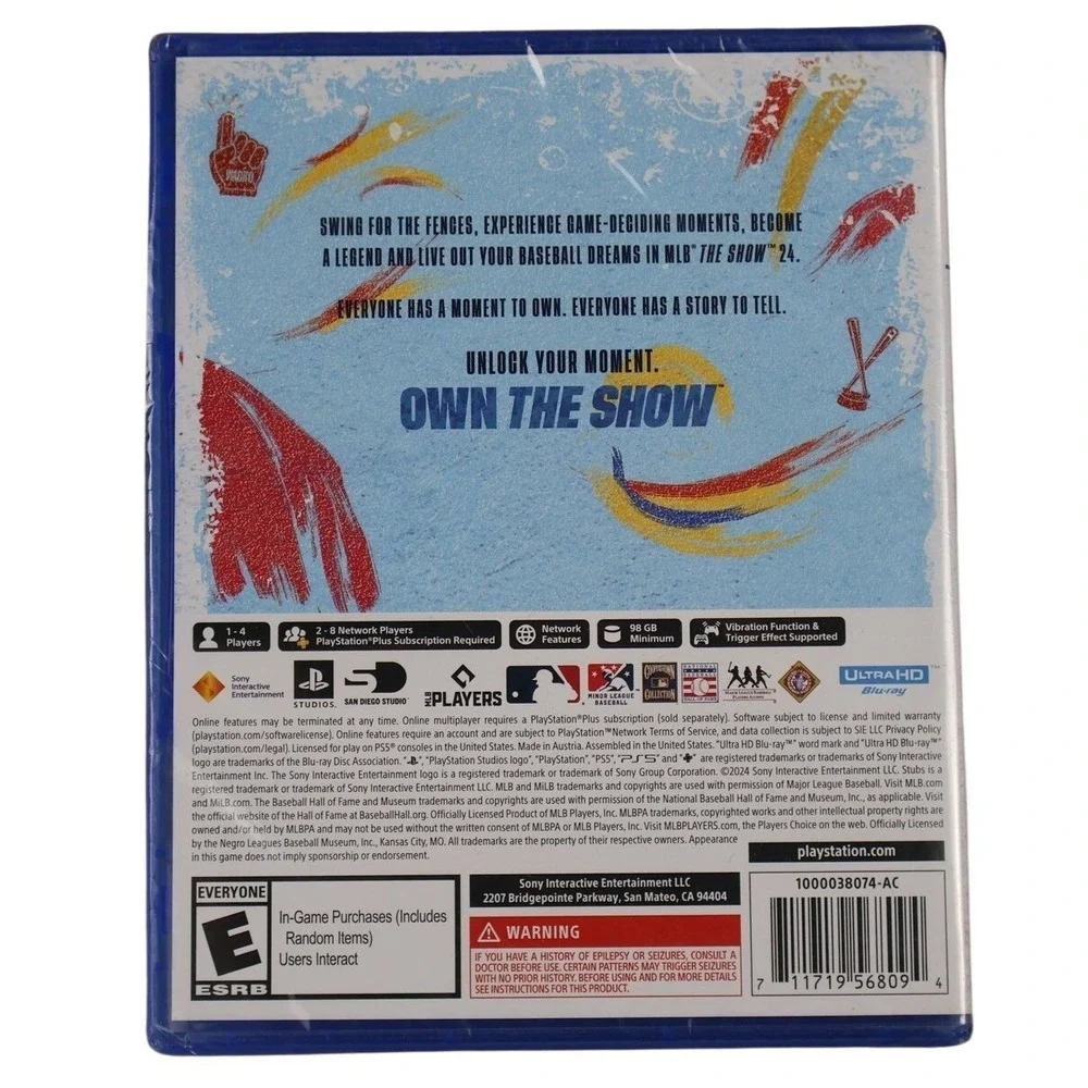 MLB The‎ Show 24 PS5 Video Game Sony Interactive E-Everyone NTSC-U/C 2024